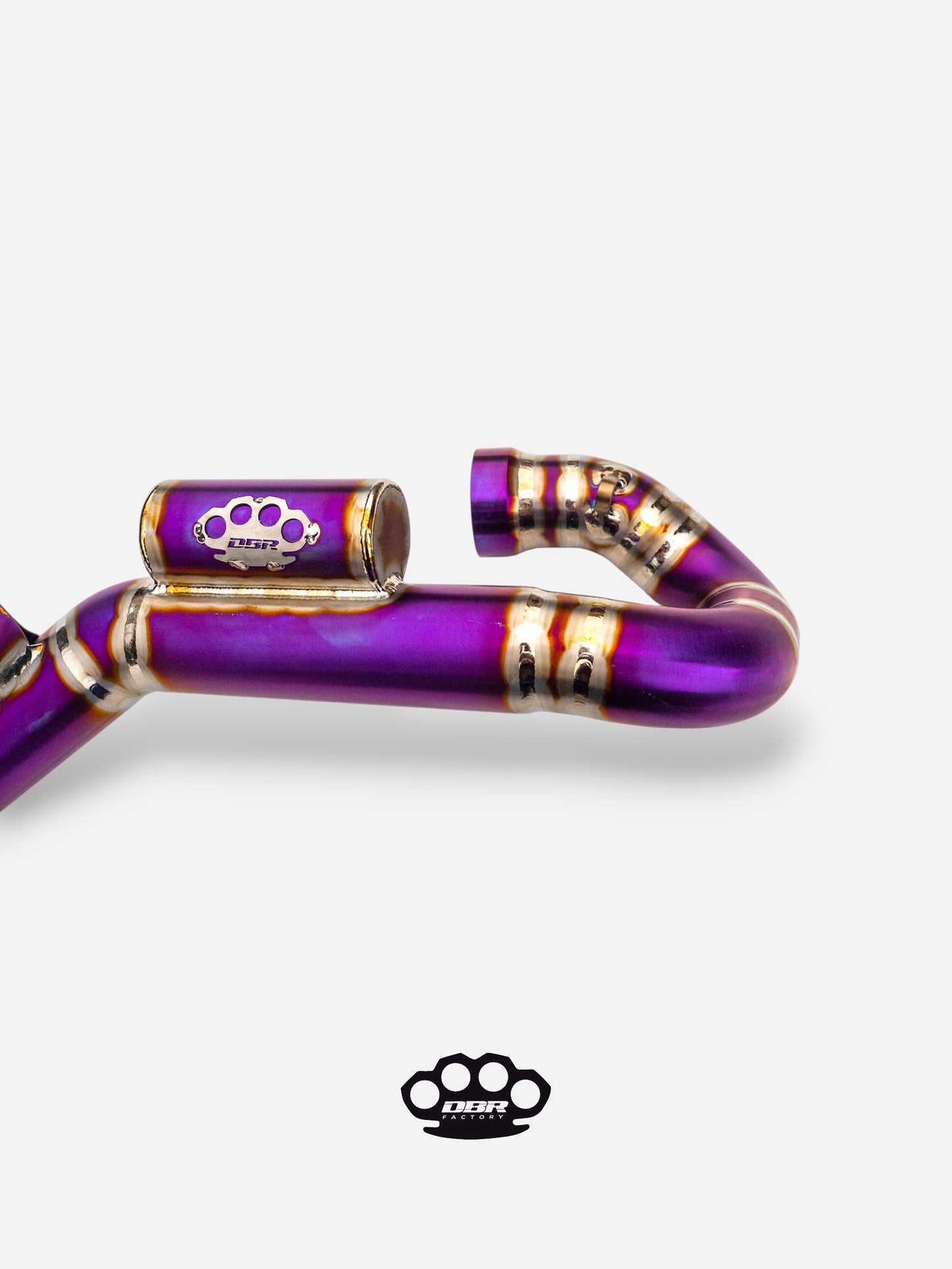 DBR 4T Titanium Exhaust Manifold + Powerbomb - KTM: EXC-F 450 (2020-2023), Husqvarna: 450 FE (2020-2023) and Husqvarna: 501 FE (2020-2023)