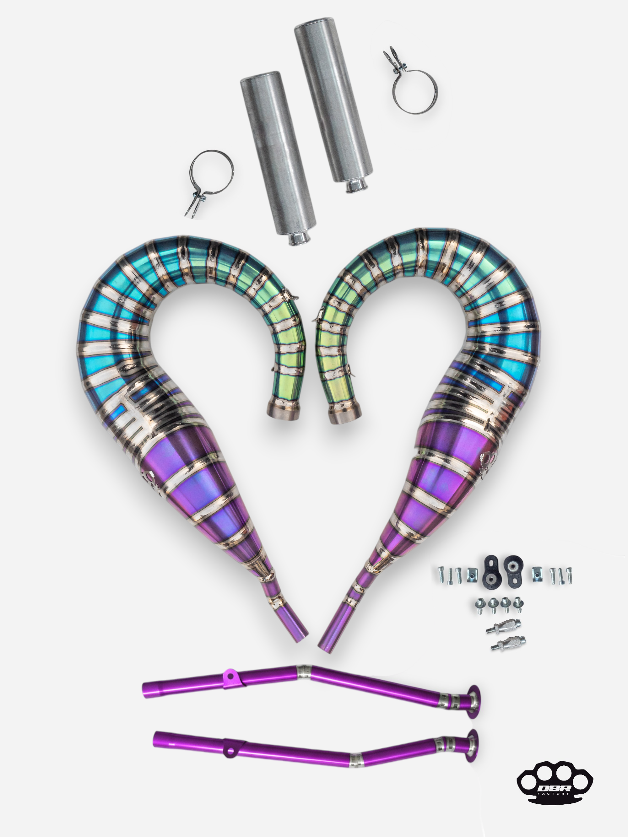 DBR Komplett-Titan-Auspuff für YAMAHA BANSHEE 350cc bis 470cc ATV 1988–2009