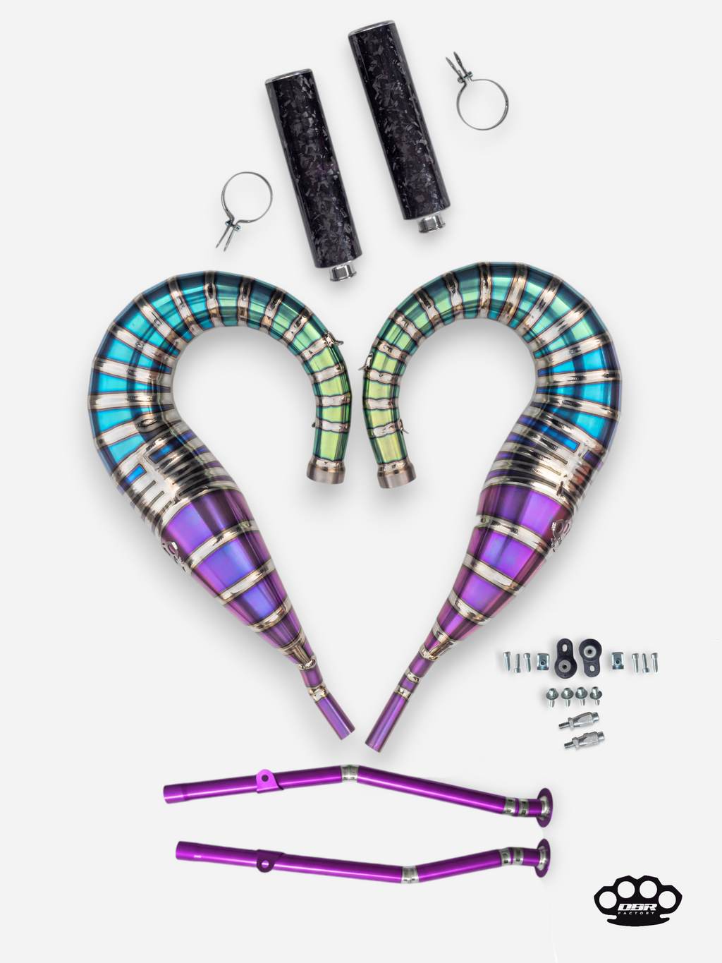 DBR Komplett-Titan-Auspuff für YAMAHA BANSHEE 350cc bis 470cc ATV 1988–2009