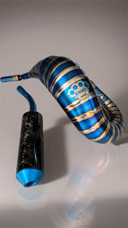 Scarico Completo DBR Off-Road Full Titanium Blue - TM FI SMR 125cc 2020/2025 - DBR Factory