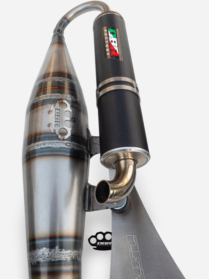 Marmitta DBR Minarelli Orizzontale - Zwischenrohr Auspuff 70cc