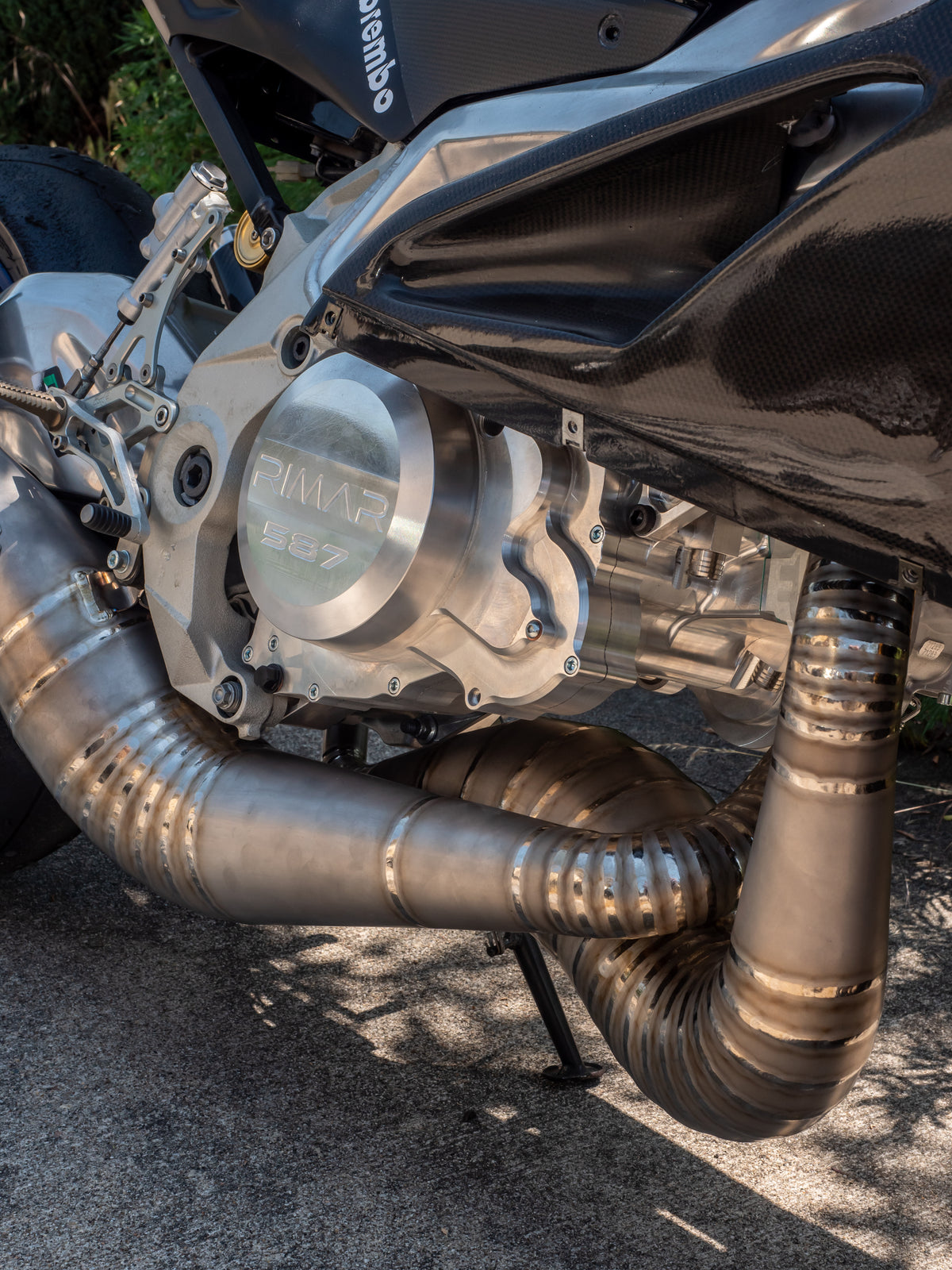 DBR Titan-Auspuff für RIMAR MOTORS 587/500cc mit Twill-Schalldämpfer