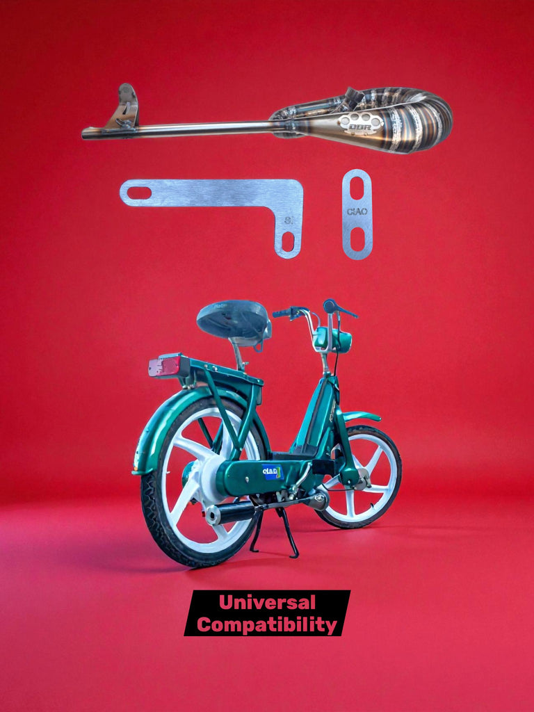 DBR Classic Moped Auspuff – Integrierter Schalldämpfer