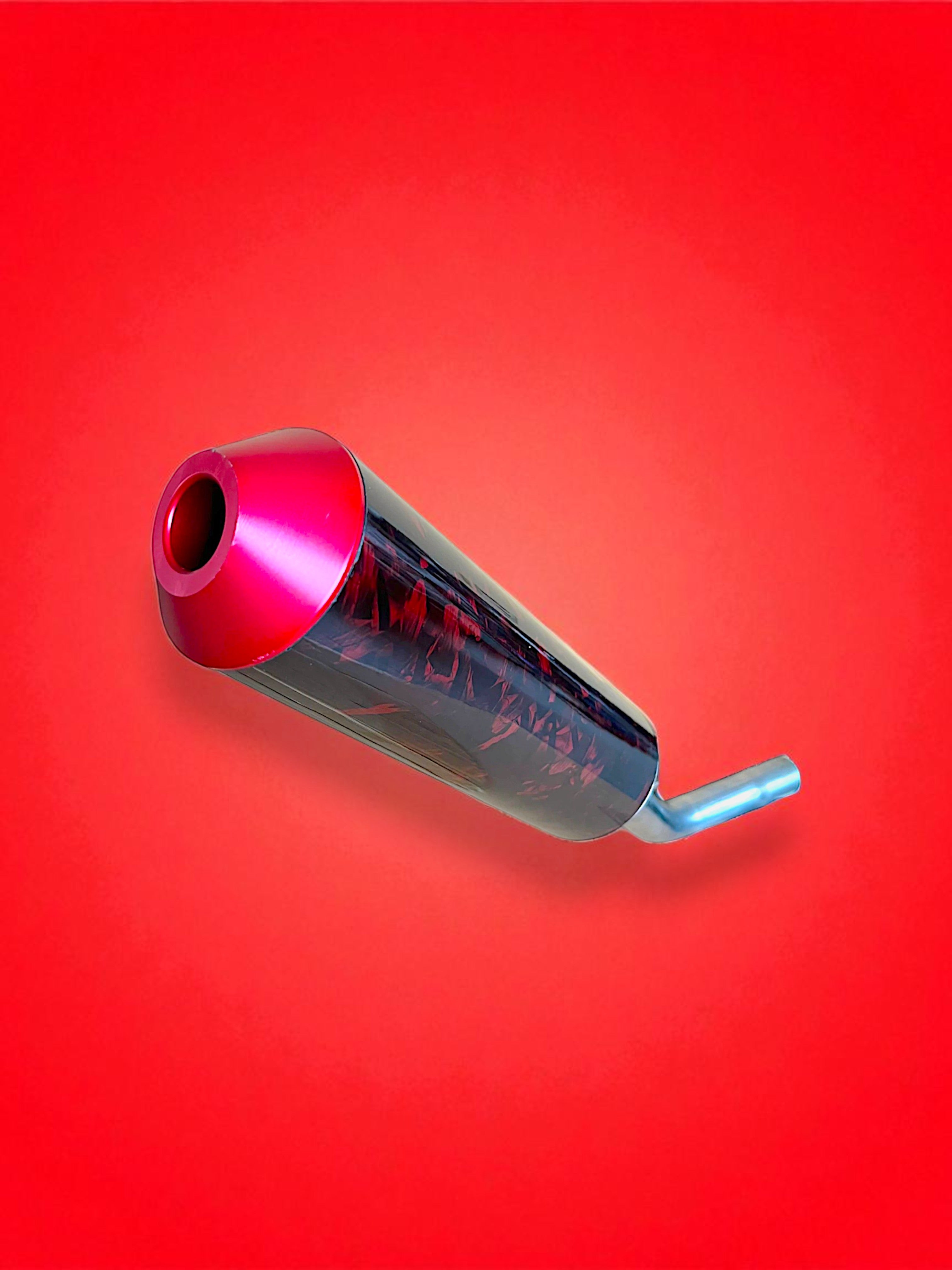 DBR Silenziatore Off-Road 125/150cc x BETA RR 2018-2025 - Carbonio Forgiato Total Red - DBR Factory