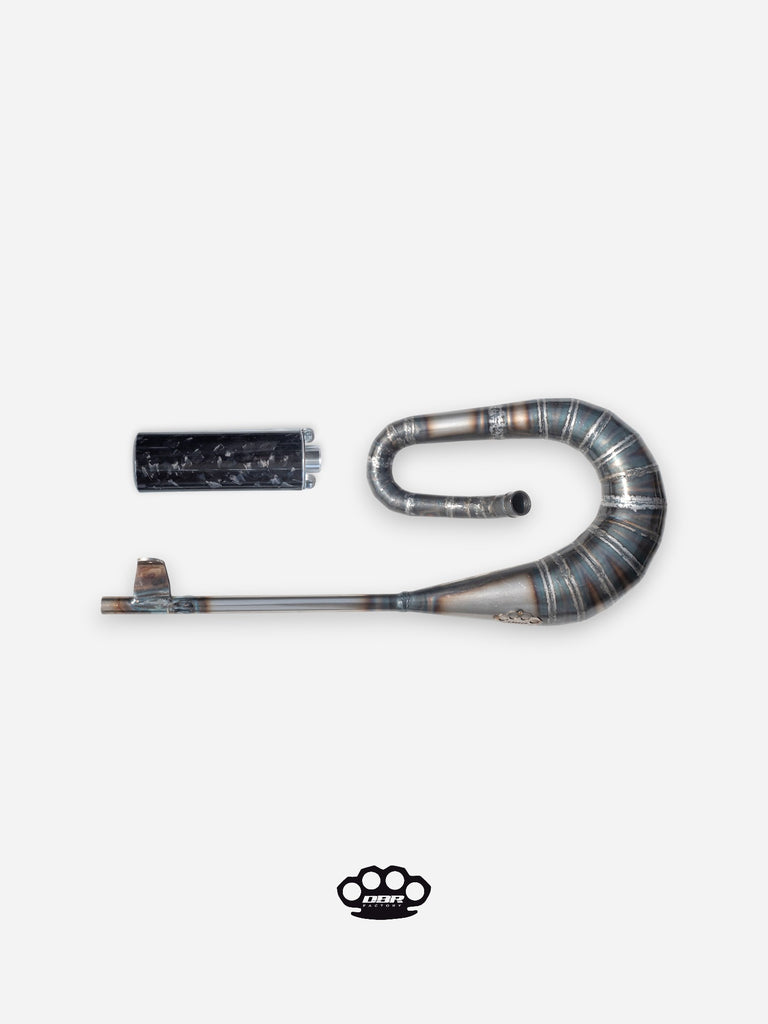 DBR Classic Moped Auspuff - Integrierter Schalldämpfer Vespa und Gilera