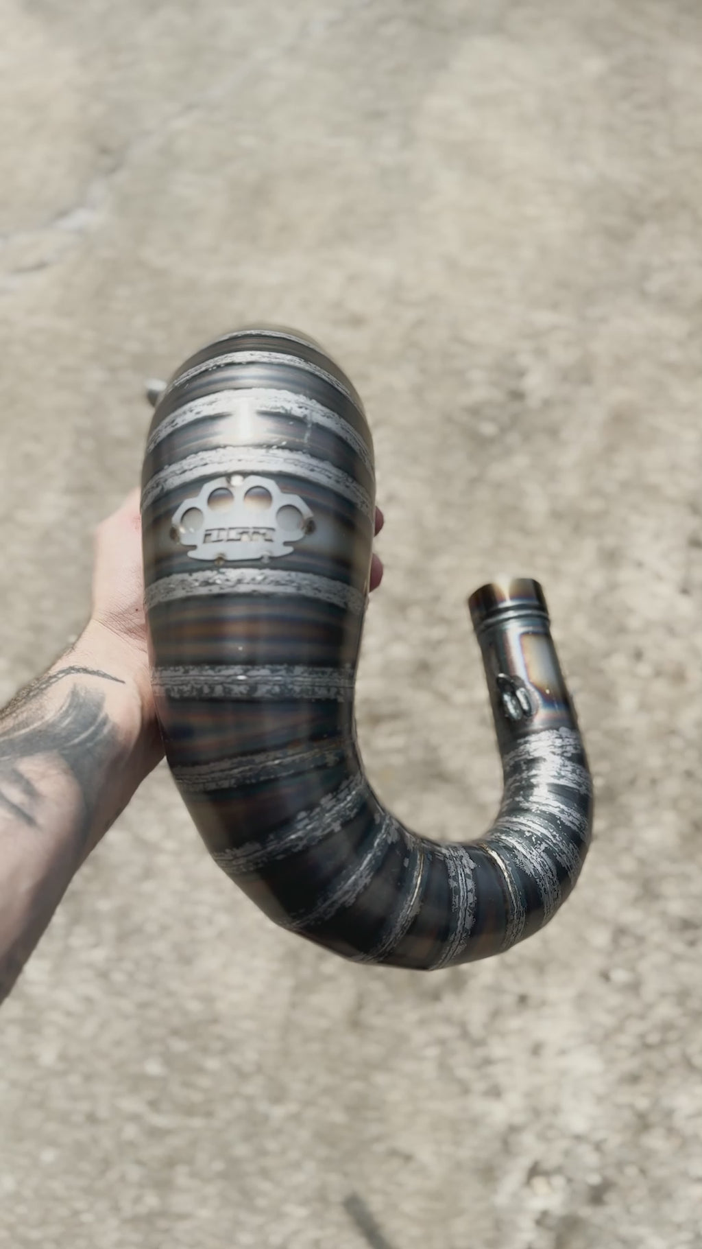 DBR Off-Road Auspuff 125/150cc Hoch - Bauch