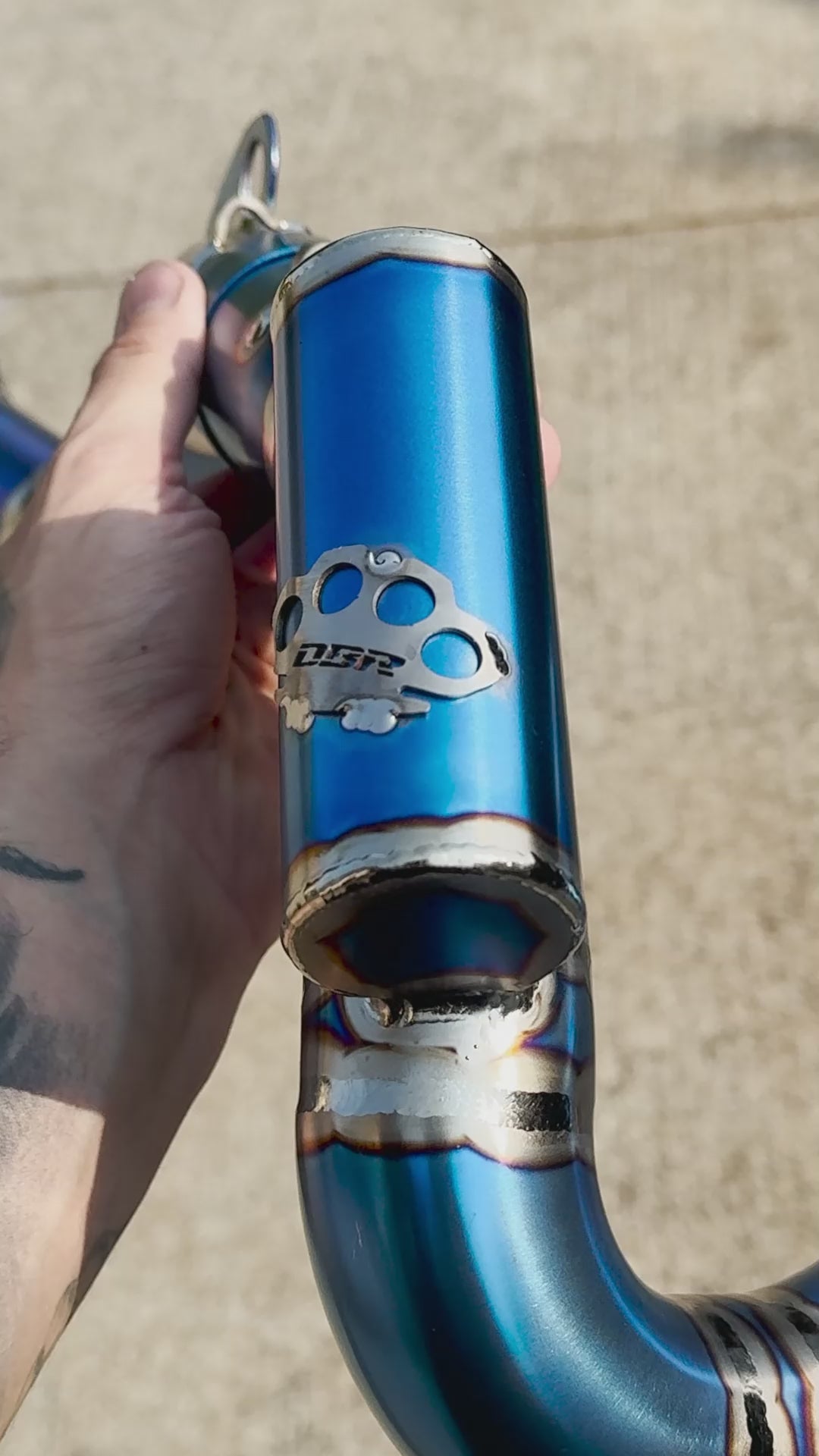 DBR 4T Titanium Auspuffkrümmer + Powerbomb - KTM: EXC-F 450 (2020-2023), Husqvarna: 450 FE (2020-2023) und Husqvarna: 501 FE (2020-2023)