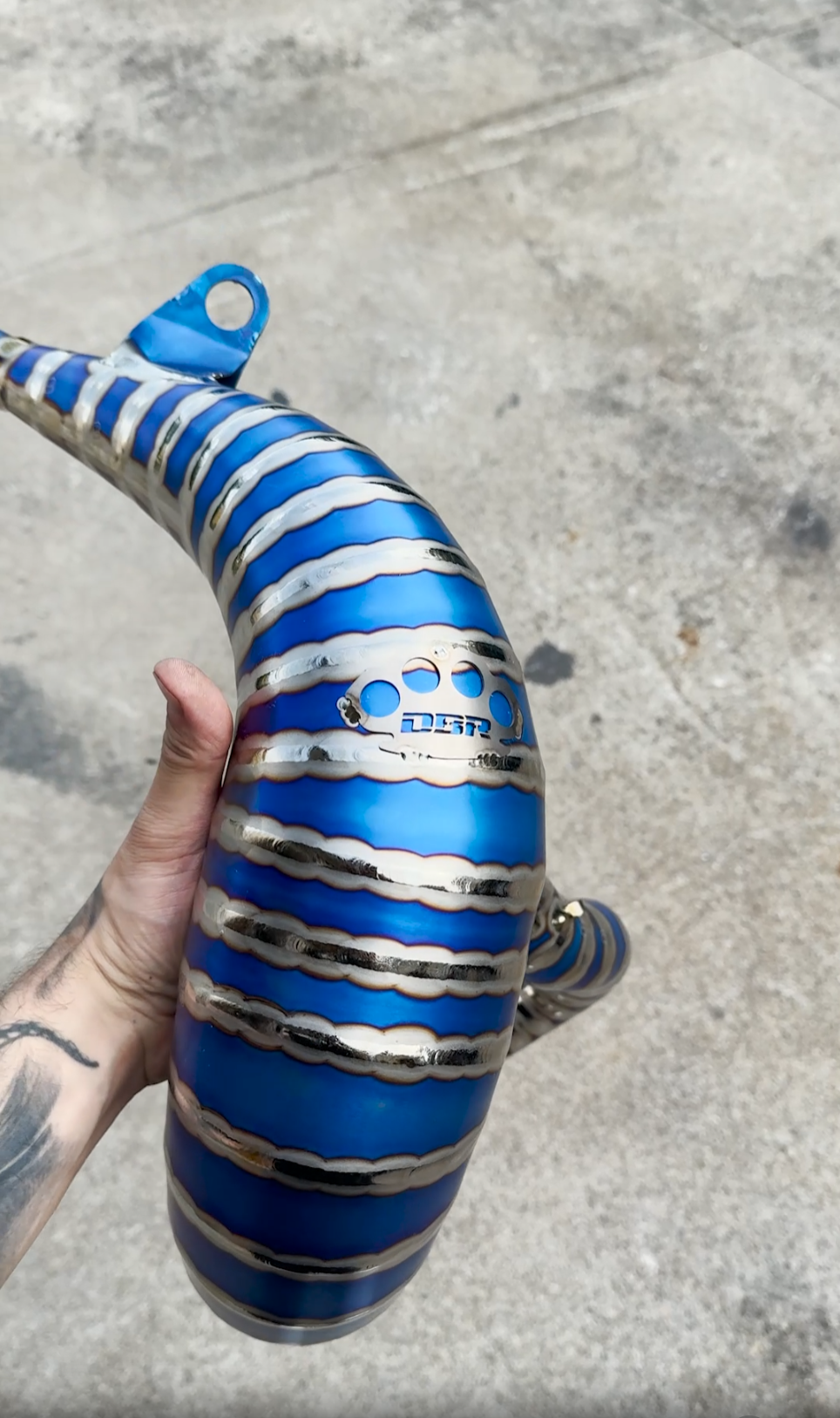 DBR Off-Road Auspuff 250/300cc Hoch Titanium