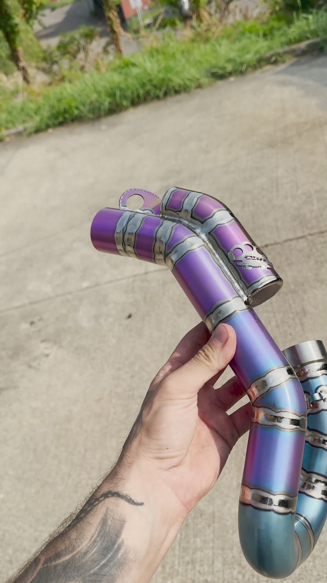 DBR 4T Titanium Auspuffkrümmer - KTM, Husqvarna und Gas Gas